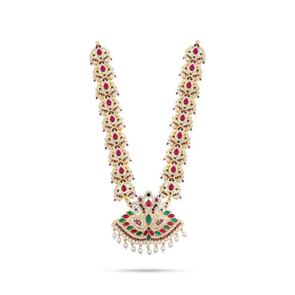 Stone Haram - 14 Inches | Multi Coloured Stone Jewellery  Long Stone Necklace for Deity For Cheap