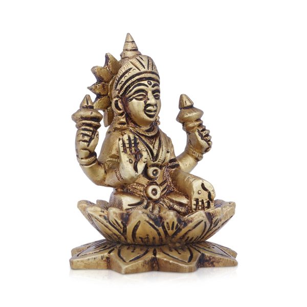 Laxmi Idol - 3.5 x 2 Inches | Antique Brass Idol  Lakshmi Idol for Pooja  420 Gms Approx Online now