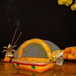 Laddu Gopal Basket with Handle - 7.5 x 9 Inches | Kanha Ji Ki Tokri with Cover  Carry Basket for Laddu Gopal For Discount