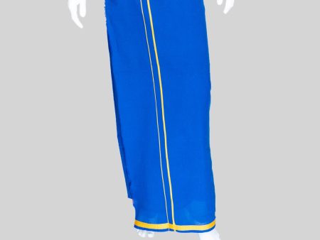 Veshti - 2 Mtrs | Ls Pentex Border Dhoti  Blue Colour Vesti for Men Online