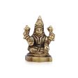 Laxmi Idol - 2 x 1.5 Inches | Antique Brass Idol  Lakshmi Idol  Lakshmi Murti for Pooja For Discount