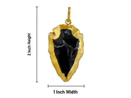 Arrowhead Pendant - Black Obsidian | Dollar  Locket  Jewellery for Men & Women  Assorted Colour on Sale