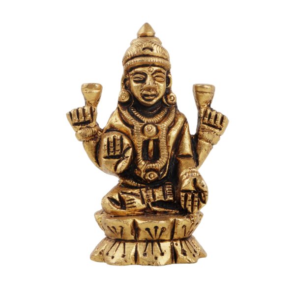 Laxmi Murti  - 2 x 1.75 Inches |  Brass Idol  Lakshmi Idol  Lakshmi Murti  Lakshmi Statue for Pooja Cheap