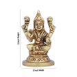 Laxmi Idol - 3 x 2 Inches | Antique Brass Idol  Lakshmi Idol  Lakshmi Murti for Pooja  280 Gms Approx on Sale