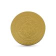 Patla Pair - 5 x 5 Inches | 2 Pcs  Wooden Manai Palagai  Gold Polish Bajot  Round Chowki for Pooja  210 Gms Online