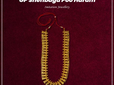 Shenbaga Poo Haram - 12 Inches | Gold Polish Haram  Gold Polish Jewellery for Deity Discount