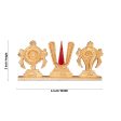 Shankh Chakra Tilak Stand - 2 x 4 Inches | Gold Polish Chakra Tilak Shankh for Pooja  100 Gms Approx Online