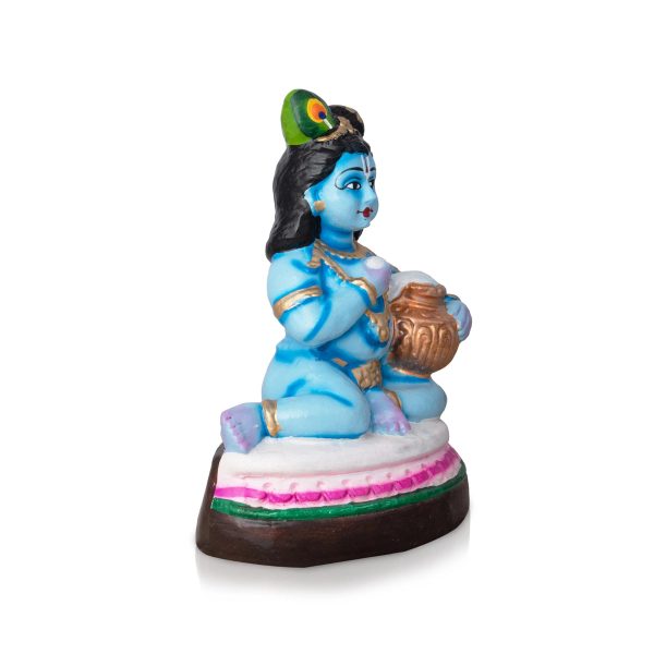 Butter Krishna Clay Golu Bommai - 9 x 6 Inches | Giri Golu Doll  Navaratri Golu Bomma Gombe Bommai Online Sale