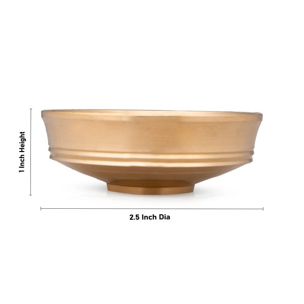 Brass Urli - 1 x 2.5 Inches | Brass Uruli  Brass Flower Pot for Pooja  60 Gms Approx Sale