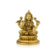 Lakshmi Idol - 7 x 5 Inches | Antique Brass Idol  Laxmi Murti  Lakshmi Murti for Pooja  1.680 Kgs Approx For Sale