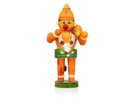 Anjaneya Statue - 6 x 4 Inches | Wooden Statue  Hanuman Idol  Hanuman Statue for Pooja Online Hot Sale