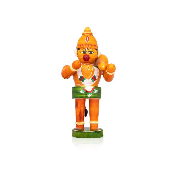 Anjaneya Statue - 6 x 4 Inches | Wooden Statue  Hanuman Idol  Hanuman Statue for Pooja Online Hot Sale