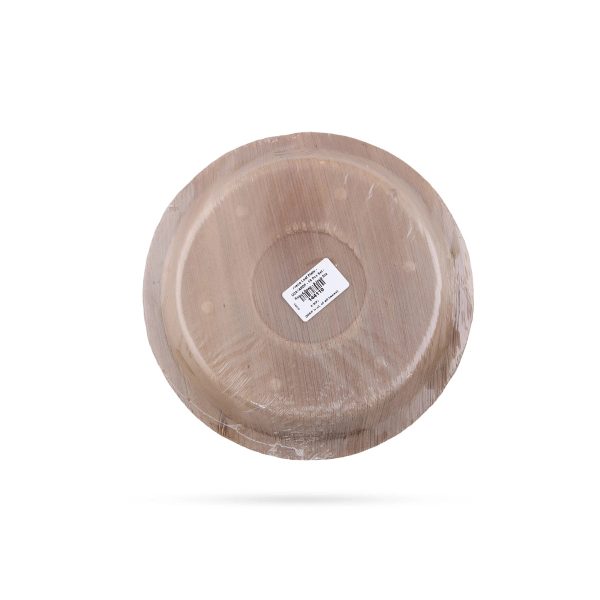 Areca Leaf Plate Set - 8 Inches | 10 Pcs  Round Shape Areca Palm Plates  Disposable Plate for Temple  400 Gms Online Hot Sale