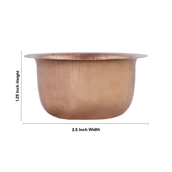 Copper Cup - 1.25 x 2.5 Inches | Puja Bowl  Copper Bowl  Chandan Bowl for Pooja  25 Gms Approx Online