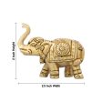 Elephant Statue - 2 x 2.5 Inches | Elephant Figurine  Antique Brass Idol for Home Decor  315 Gms Approx Online Sale