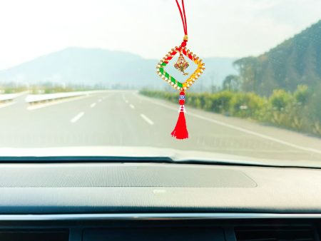 Car Hanging  - 14 x 3.5 Inches | Car Mirror Hanging  Car Decorative Accessory  Assorted Design Online Sale