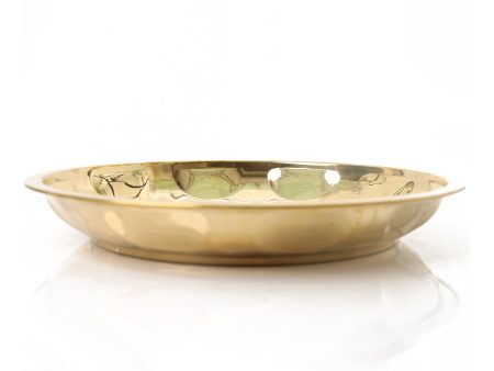 Brass Plate  - 17 Inches |  Thali Plate  Pooja Plate  Pottu Prath Plate  Pooja Thali for Home Online Sale