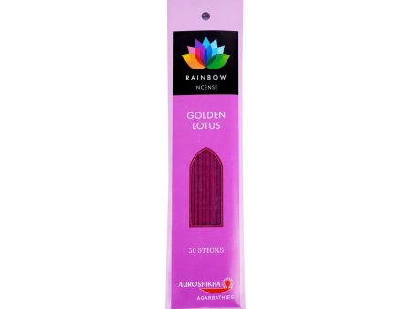 Auroshikha Golden Lotus Incense Sticks - 50 Sticks | Rainbow Incense  Agarbatti  Agarbathi for Pooja Online