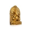 Ganesh Murti With Arch - 6 x 4 Inches | Resin Statue  Gold Polish Ganpati Murti for Pooja  450 Gms Approx Discount