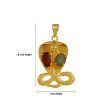 Stone Locket - 1.5 Inches | Nagam Dollar  Snake Locket  Gold Polish Naga Pendant  Jewellery for Men & Women Sale