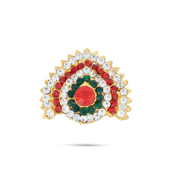 Stone Jewellery - 1 x 1.25 Inches | Deity Jewellery  Multicolour Stone Jewelry for Deity Decor Online