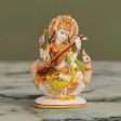 Saraswati Murti - 8 x 7.5 Inches | Saraswati Idol Sitting On Swan  Resin Statue for Pooja  1.040 Kgs Approx Supply