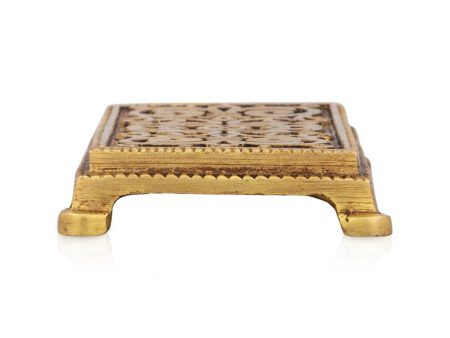 Chowki - 1 x 2.75 Inches | Antique Brass Bajot  Rectangle Shape Manai for Pooja  350 Gms Approx Discount