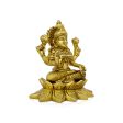 Lakshmi Idol - 5.5 x 4.5 Inches | Antique Brass Idol  Laxmi Murti  Lakshmi Murti for Pooja  1.410 Kgs Approx on Sale