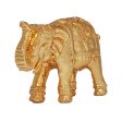 Elephant Statue - 1 x 1.75 Inches | Copper Idol  Gold Polish Elephant Figurine for Home  55 Gms Approx Supply