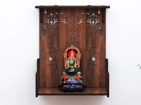 Kamakshi With Kolam Stand - 5.5 x 3.5 Inches | Deity With Wooden Bajot for Pooja Online Sale