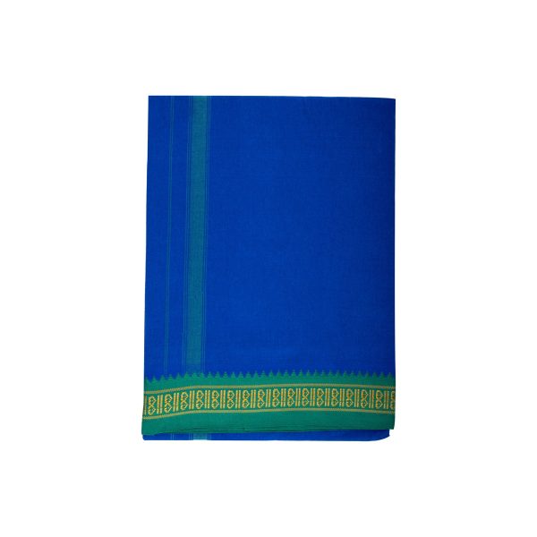 Veshti - 2 Mtrs | Ayyappa Thalapathi Border Dhoti  Blue Colour Vesti for Men Online Hot Sale