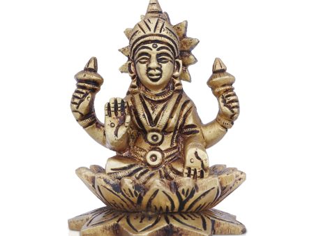 Laxmi Idol - 3.5 x 2 Inches | Antique Brass Idol  Lakshmi Idol for Pooja  420 Gms Approx Online now