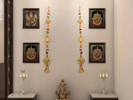 Side Toran Pair - 25 Inches | 2 Pcs  Bandanwar  Fancy Thoran for Door Decor  120 Gms Approx Cheap