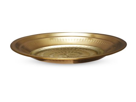 Brass Plate  - 9 Inches |  Thali Plate  Pooja Plate  Pottu Prath Plate  Pooja Thali for Home Sale