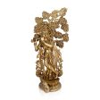 Krishna Murti With Tree - 23 x 12 Inches | Antique Brass Idol  Krishna Statue for Pooja  11.880 Kgs Approx For Sale