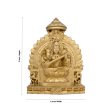 Simhasan Saraswati Murti - 5 x 4 Inches | Resin Statue  Gold Polish Saraswati Idol for Pooja  300 Gms Approx Online Sale