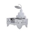 Manai with Chatri - 6 x 4 Inches | German Silver Chowki  Pooja Aasan for Deity  130 Gms Approx Online now