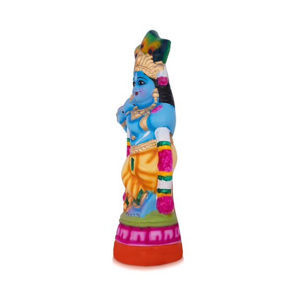 Flute Krishna - 9 Inches | Giri Golu Doll  Paper Mache Doll  Janmashtami Decoration Online now