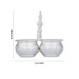 2 Cups Chomukha With Annam Handle - 5 x 5 Inches | German Silver Panchwala  Kumkum Holder for Pooja  170 Gms on Sale