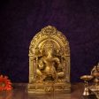 Ganesh Murti With Arch - 6 x 4 Inches | Resin Statue  Gold Polish Ganpati Murti for Pooja  450 Gms Approx Discount