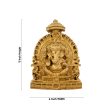 Ganesh Murti Sitting On Simhasan - 5 x 4 Inches | Resin Statue  Gold Polish Vinayaka Idol for Pooja  320 Gms Online Hot Sale