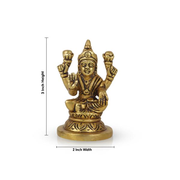 Laxmi Murti  - Goal Base - 2 x 3 Inches | Brass Idol  Lakshmi Idol  Lakshmi Murti  Lakshmi Statue for Pooja Online Hot Sale