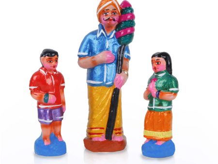 Panchumittai Clay Golu Bommai Set - 7.5 x 3 Inches | Giri Golu Doll  Navaratri Golu Bomma Gombe Bommai Fashion