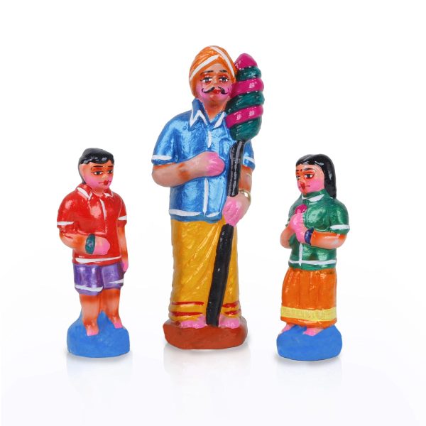 Panchumittai Clay Golu Bommai Set - 7.5 x 3 Inches | Giri Golu Doll  Navaratri Golu Bomma Gombe Bommai Fashion