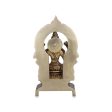 Laxmi Idol With Arch- 7.5 x 4 Inches | Antique Brass Idol  Lakshmi Idol Sitting On Chowki for Pooja  1.650 Kgs on Sale