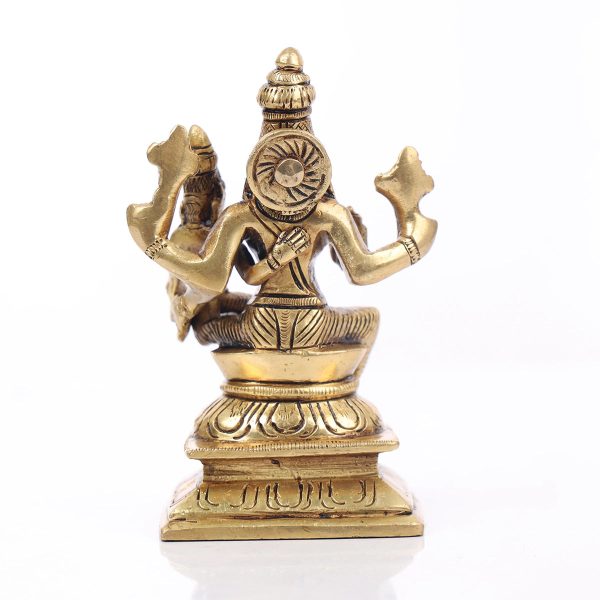 Lakshmi Narasimha Idol - 4.5 x 3 Inches | Lakshmi Narasimha Vigraham  Antique Brass Idol for Pooja  700 Gms Cheap