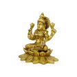 Lakshmi Idol - 5.5 x 4.5 Inches | Antique Brass Idol  Laxmi Murti  Lakshmi Murti for Pooja  1.410 Kgs Approx on Sale