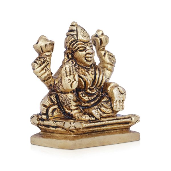 Laxmi Idol - 2 x 2 Inches | Antique Brass Idol  Lakshmi Idol  Lakshmi Murti for Pooja  190 Gms Approx on Sale