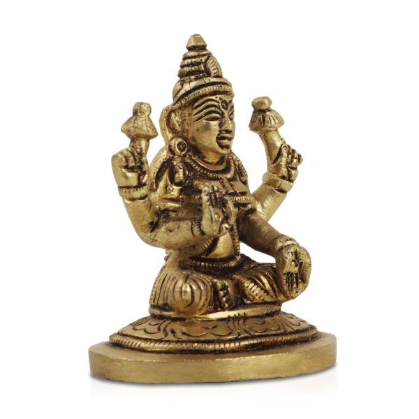 Laxmi Murti  - 1.75 x 2 Inches |  Brass Idol  Lakshmi Idol  Lakshmi Murti  Lakshmi Statue for Pooja Online