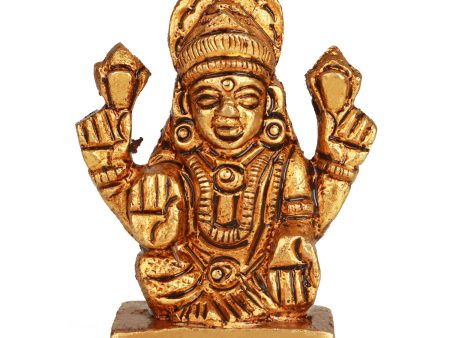 Laxmi Murti  - 1.5 x 1.5 Inches |  Brass Idol  Lakshmi Idol  Lakshmi Murti  Lakshmi Statue for Pooja Sale